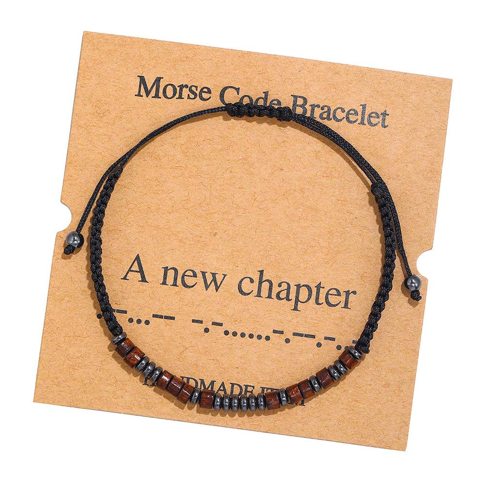Braided Bracelet Morse Code Alphabet Number Couple Bracelet Morse Code Bracelet Creative Gift