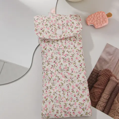 Cute Heart & Bear Pattern Quilted Glasses Case, Travel Eyewear Bag, Girls Sunglasses Holder, Cartoon Design, Perfect Sun Protection, For Girls, Eye Glasses Holders, Glasses Storage
