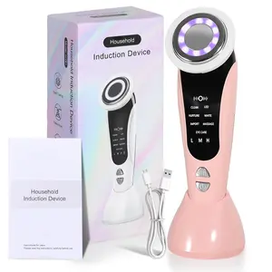 7-in-1 Facial Skin Care Device, Portable LED Light Therapy Beauty Machine with Deep Cleansing, Skin.Rejuvenation, Anti-Aging, Anti Wrinkle Lifting. Eye Care & Vibration Massage, USB Rechargeable Home Induction FacialMassager for Women