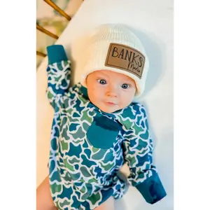 Personalized Infant & Toddler Ribbed Printed Name Beanie Mom's baby hat (send name to us))memorize gifts, cold-proof and warm josh hat