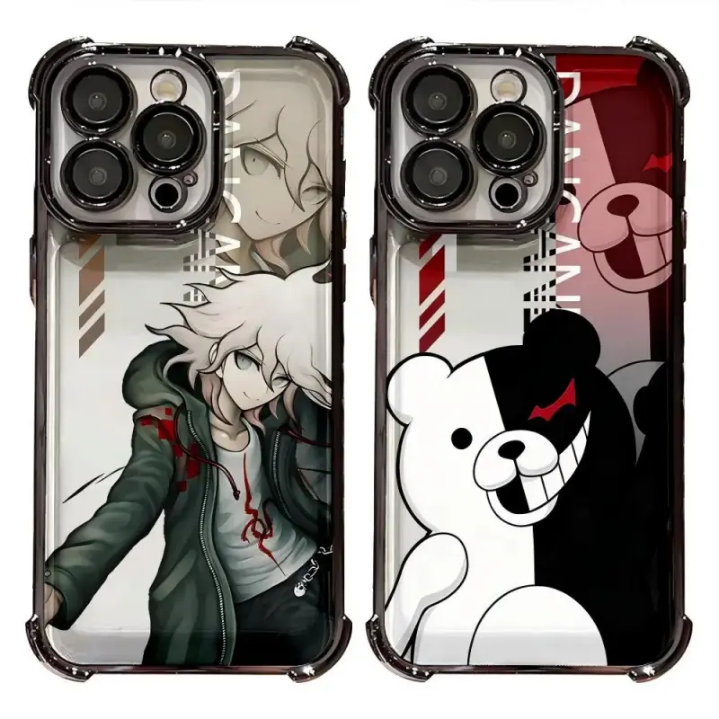 Personalized Danganronpa Artistic Smartphone Casing For iPhone Series (17 Pro Max, Pro, Air, 16 Plus, 15,14,13,12,11) - Black TPU, Transparent, Shockproof, Full Access, Fits iOS, Protective Cover, Silicone Accessory For Birthday, Christmas
