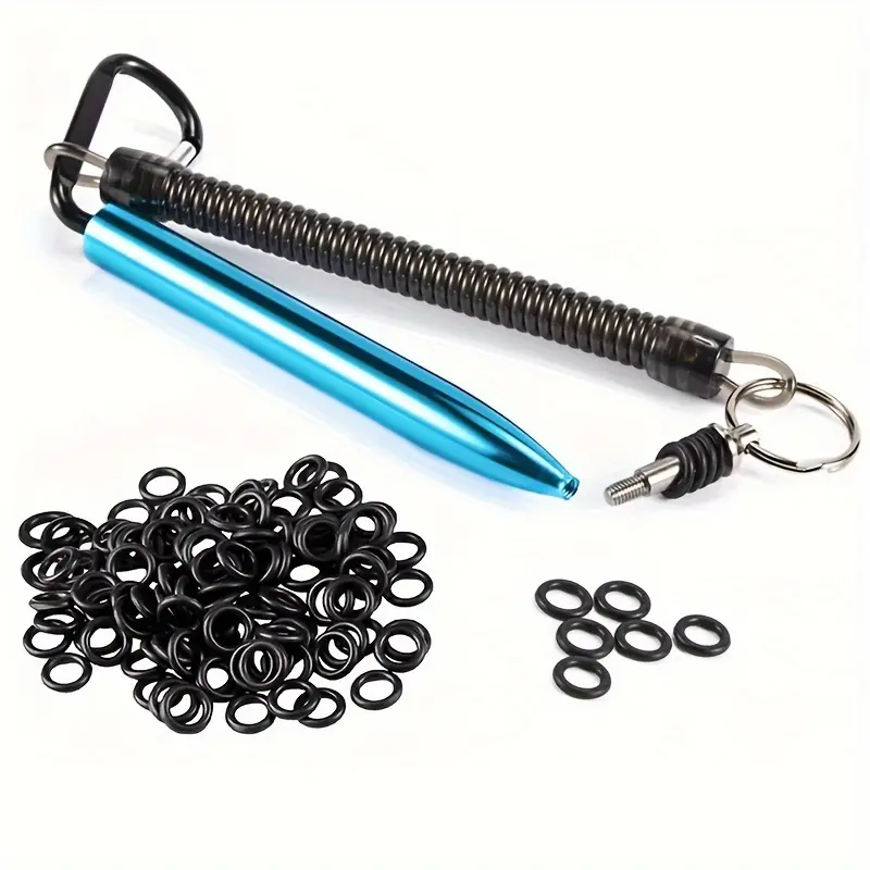 Bass Fishing Wacky Rig Tool Kit with O Rings, Worm Rigging Tool, Clip Bait Tool, Keychain, Senkos Stick Bait, Neko Ned Finesse Rigging Style - Essential Gear for Anglers