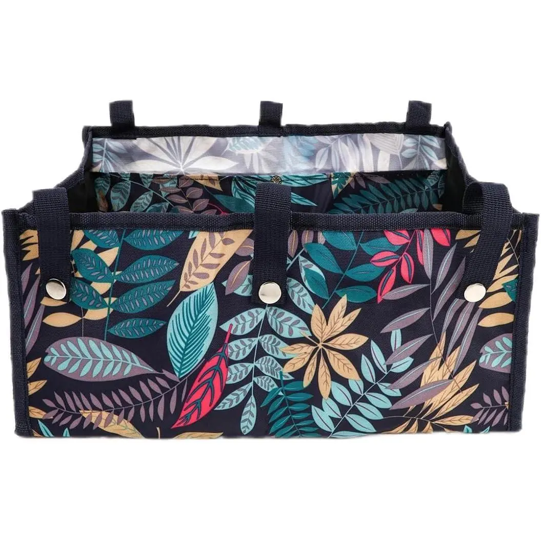 Walker Bags,Rollator Storage Bag Under Seat,Walker Accessories for Folding Walker, Accessories Bags for Seniors,Walker Underseat   Basket(Flower,Medium)