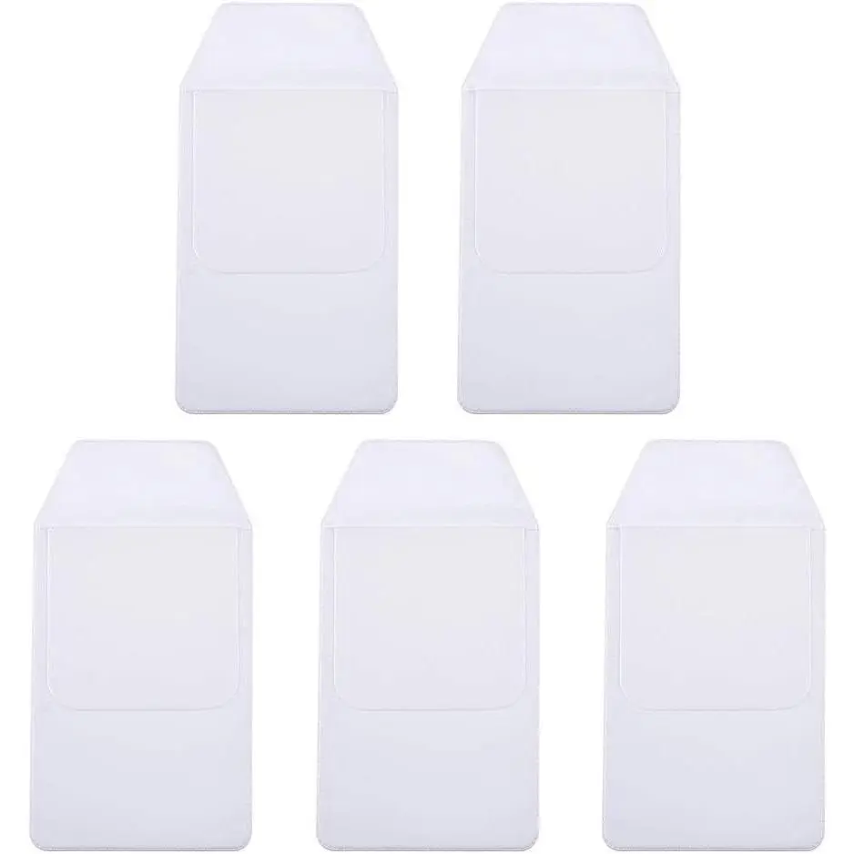 5Pcs White Pocket Protector for Hospital Office Pen Leaks, PVC Pocket Protectors White Shirt Pocket Protectors
