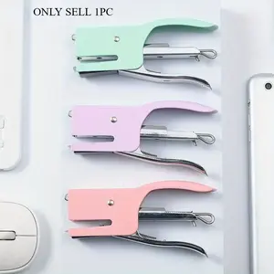 1pc Colored Metal Hand-held Stapler No. 10 Labor-saving Takeaway Packaging Stapler Small Office Public Stapler