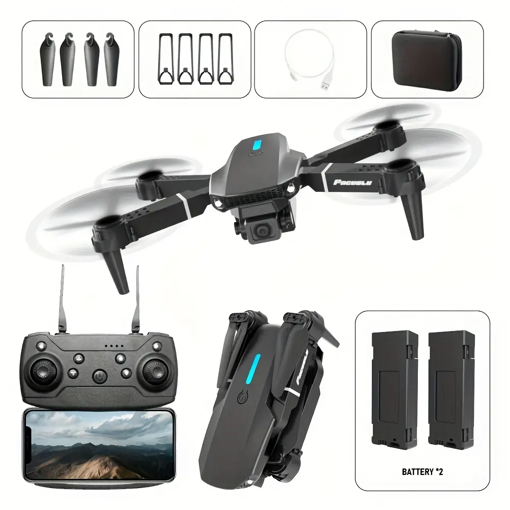 [Remote Control Drone] E88 remote control drone, made of ABS material, wear-resistant and crash-proof, easy to operate, suitable for beginners, ideal birthday gift