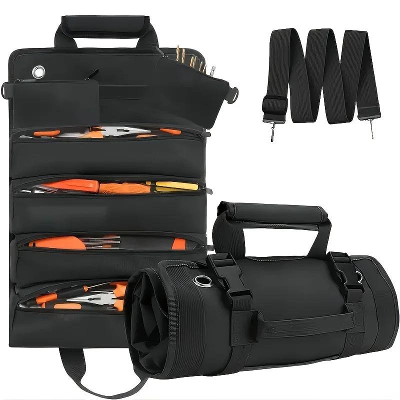 Super Scroll Tool Kit, Multi functional Scroll Tool Kit, Multi functional Roll Tool Bag, suitable for mechanics and electricians