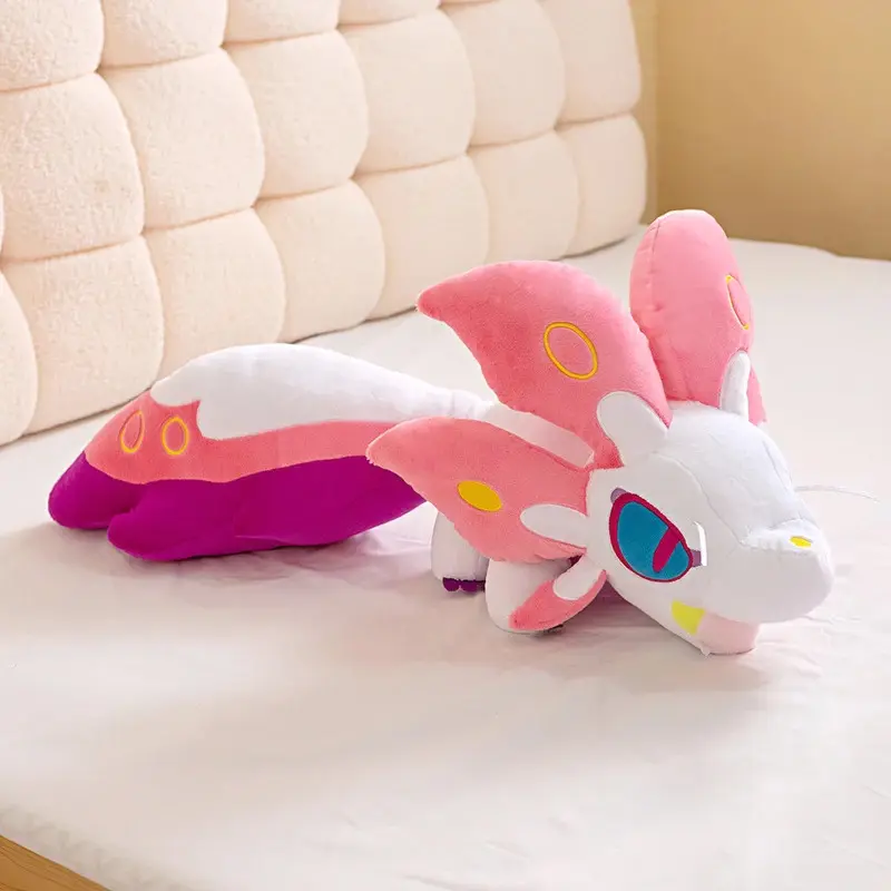 42cm Monster Hunter Mizutsune‌ Fox Plush Stuffed Dolls Soft Pillow Plushie Animal Toy Kawaii Cute Toy Kids Christmas Gift