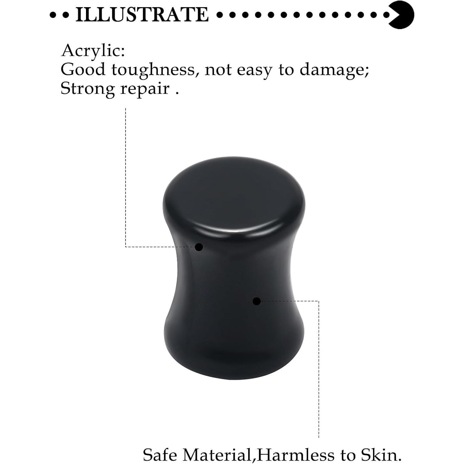 6G-30mm Solid  Black Gauges for Ear lightweight Tunnels Double Flared Saddle Ear Plugs Tunnels Earrings for Women Men