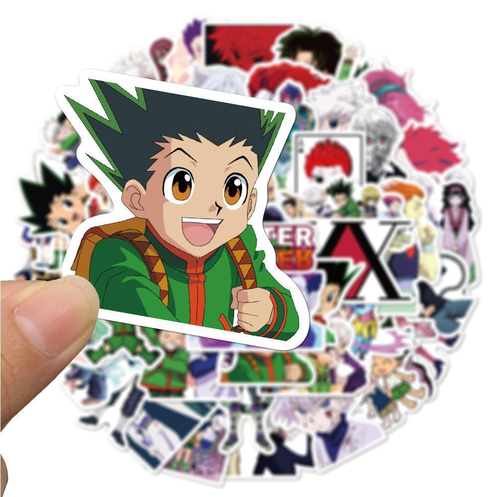 50pcs Hunter X Hunter Anime Stickers DIY Decoration Waterproof Sticker Pack Cute Laptop Skin Kawaii Packaging Phone Case