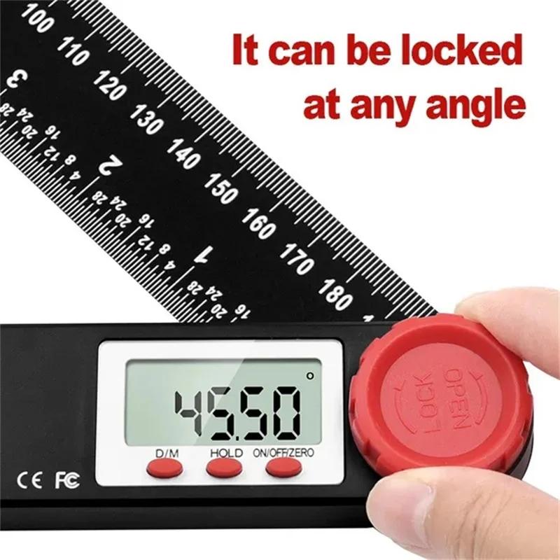 4-In-1 Digital Angle Meter Inclinometer Digital Angle Ruler Electronic Goniometer Protractor Angle finder Measuring Tool