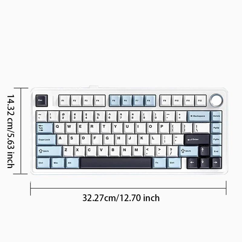 AULA F75 Mechanical Keyboard 2.4G USB/Bluetooth/Wired Tri Mode RGB 75%Layout 5Layer Silencing Filling Suitable For Gaming+Typing