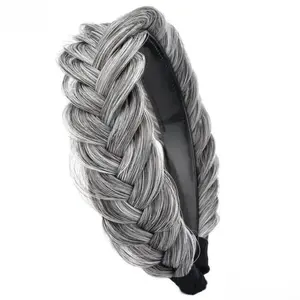 Stylish Fishbone Braid Headband, Elegant Luxe Hair Accessory. Voluminous top twisted design creates delicate hairstyles, trendy daily wear headband, a popular pick for summer styling and casual matching.