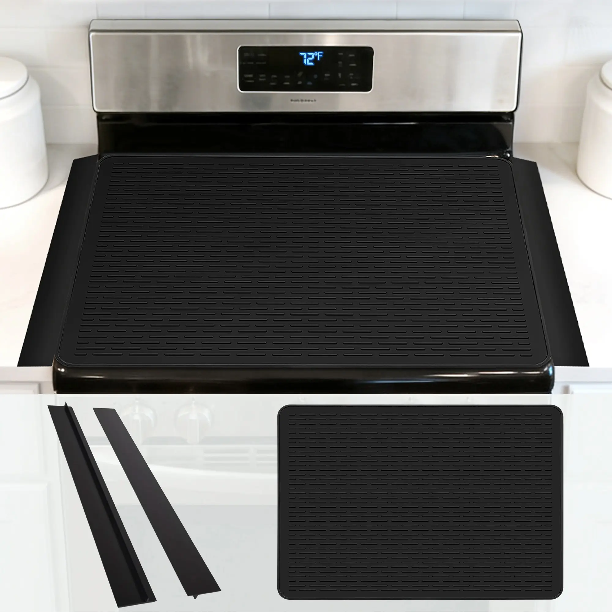 Electric Stove Top Cover Box, 2 Pieces Electric Stove Gap Covers, Dlg-28-Whx Model, Essential Kitchen Accessories, Durable & Practical Design