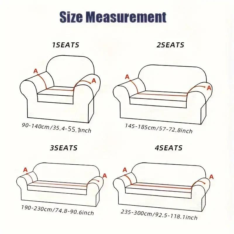 Leaf Pattern Quilted Sofa Cover with Ruffle, 1 Count Dustproof Sofa Slipcover, Fashion Couch Protector for Home Living Room, Home Decor, Elastic Furniture Protector