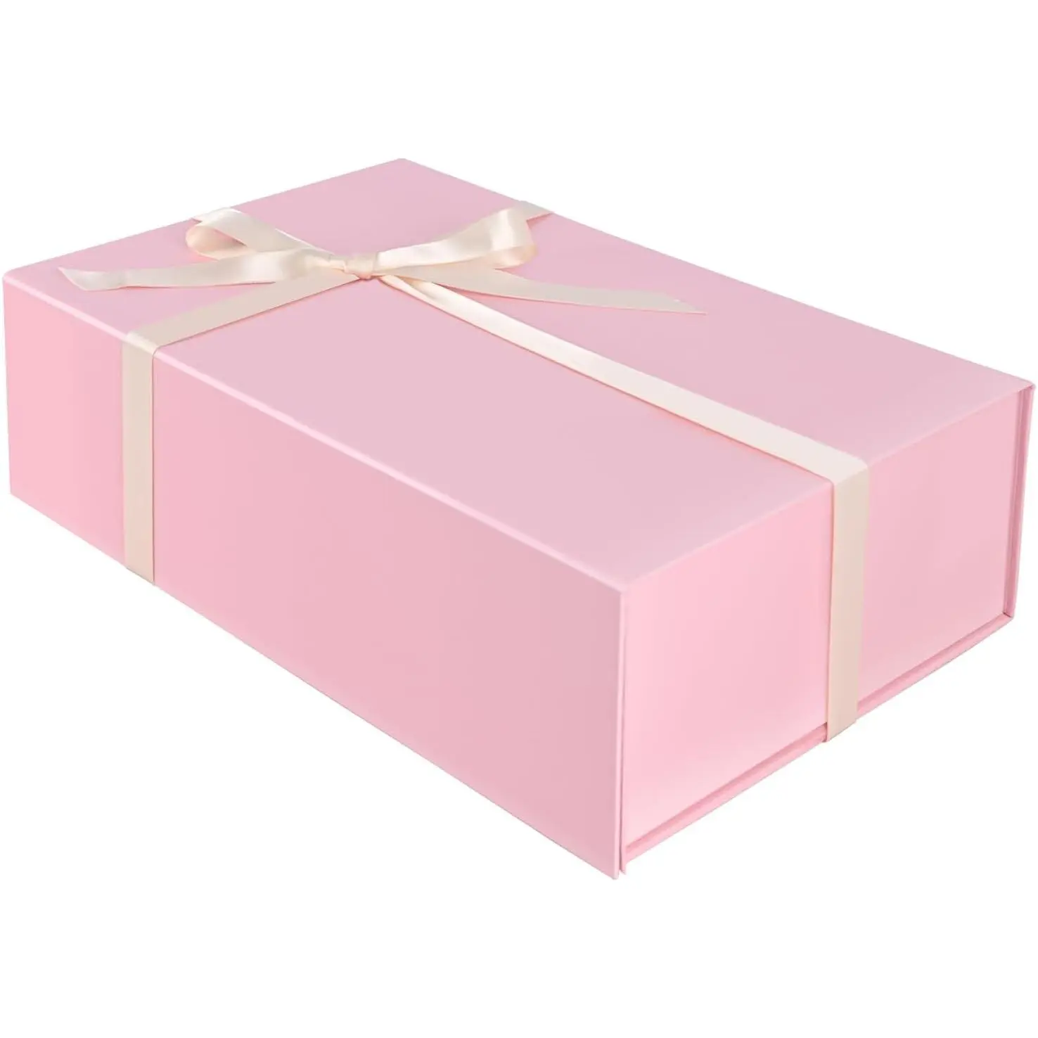 Box 13.8"x9.1"x4.3" Large  Boxes for Presents with  Lid, Ribbon, Collapsible Boxes for Valentine's Day Mother's Day Christmas Birthday Wedding