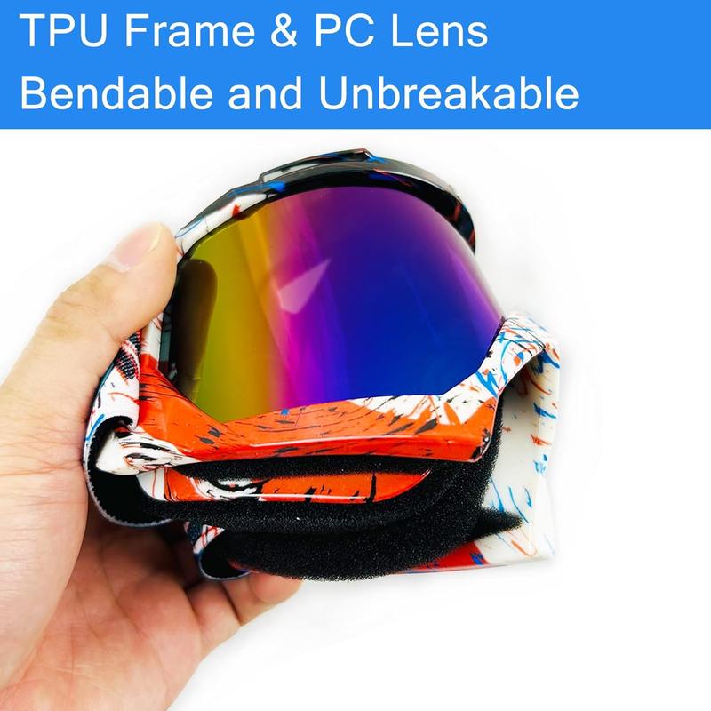 Motocross Goggles ATV Dirt Bike Motorcycle Goggles Bike Riding Goggles UTV MX OTG Offroad Goggles Anti Fog UV Dustproof Racing Skiing Goggles For Adult Youth Kids