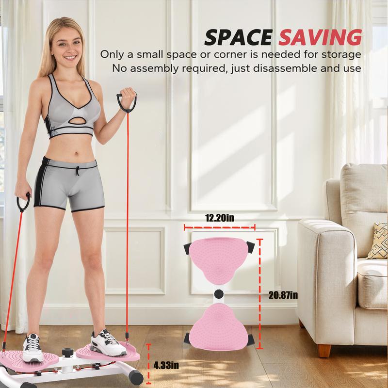 Waist Twist Machine Ab Training 350 lbs Capacity Ab Board for Women - Core Workout Equipment Portable Waist Toner for Aerobic Exercise - Home Gym Cardio