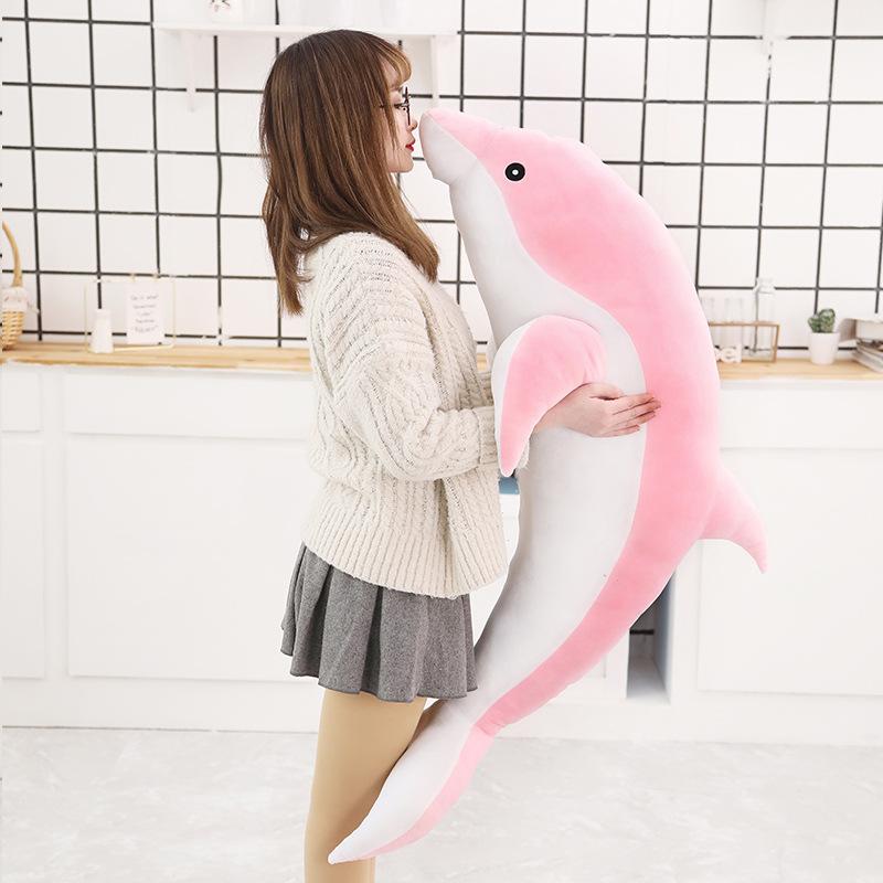 Cute Dolphin Plush Toy, Soft Stuffed Animal Pillow, Perfect Gift for Kids & Adults, Wholesale Ocean Theme Decorative Item