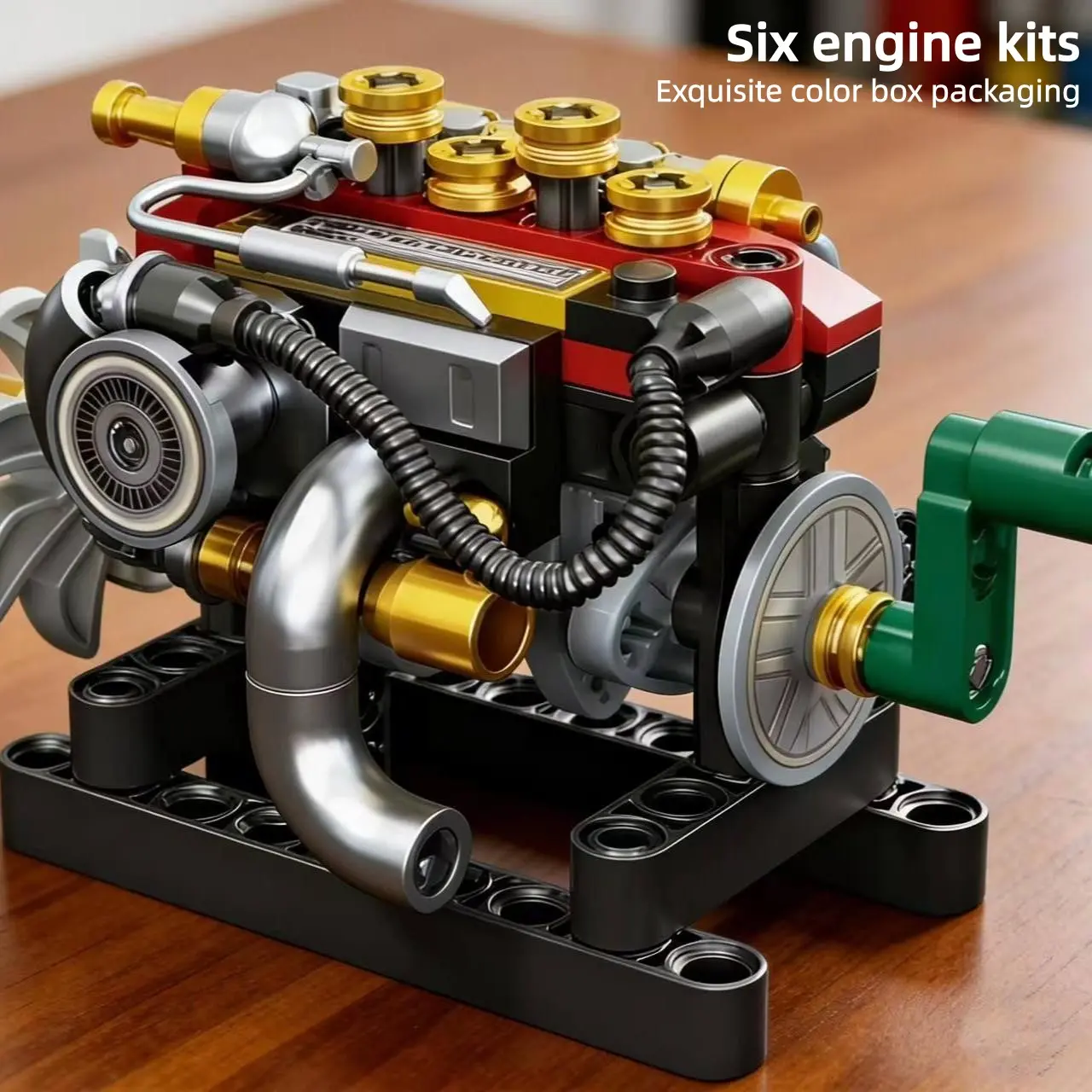 2026 Latest Trend Interlockable Engine Power Pack, One set with six boxes, 110+ Block Mini Engine Series Building Kit, Turbo Four Six Eight Cylinder Models, Interactive Desktop Decor, Best Gift for Mechanical Enthusiasts.