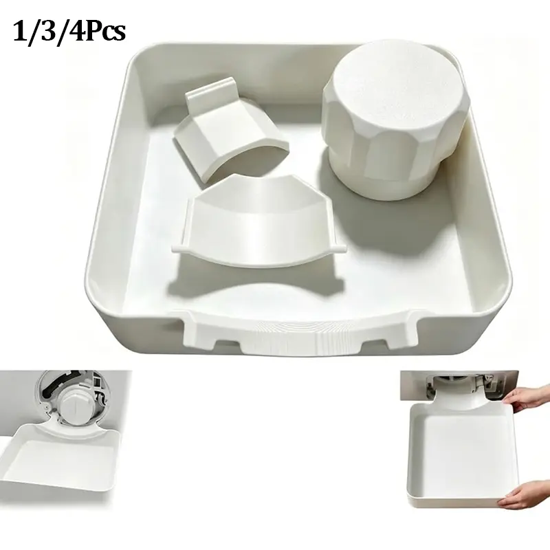 1/3/4Pcs Washing Machine Tray Washer Drain Pan Washing Machine Filter Drain Tray Leak Proof Appliance Protection Easy Installation Laundry Room Basement Garage Home Use