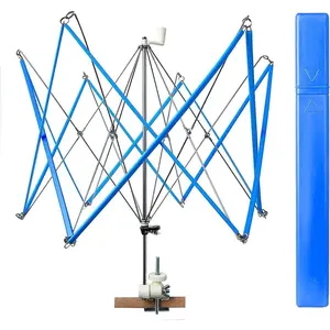Yarn Swift Yarn Winder Yarn Ball Winder Knitting Yarn Holder Packed in Long Boxes, Blue, 42 * 4 * 4