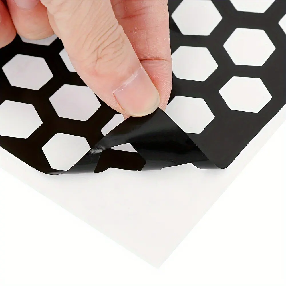 Car Tail Light Film, Hexagonal Honeycomb Carbon Fiber Vinyl Sticker, Self-Adhesive, Bubble-Free, Easy Installation, Car Decorative Stickers, Sticker For Cars