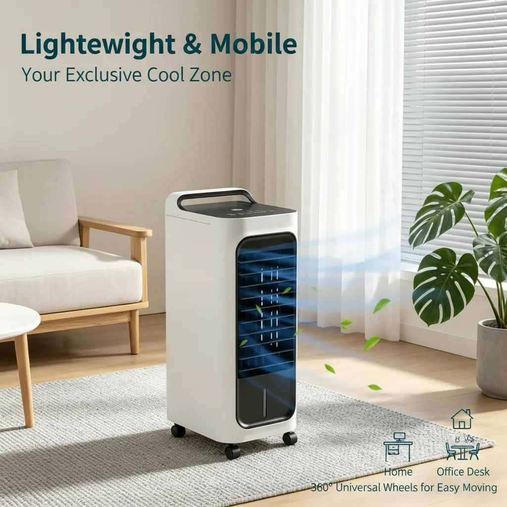 Air Conditioner Fan, Cooling & Humidifying Function Improves Indoor Air Comfort