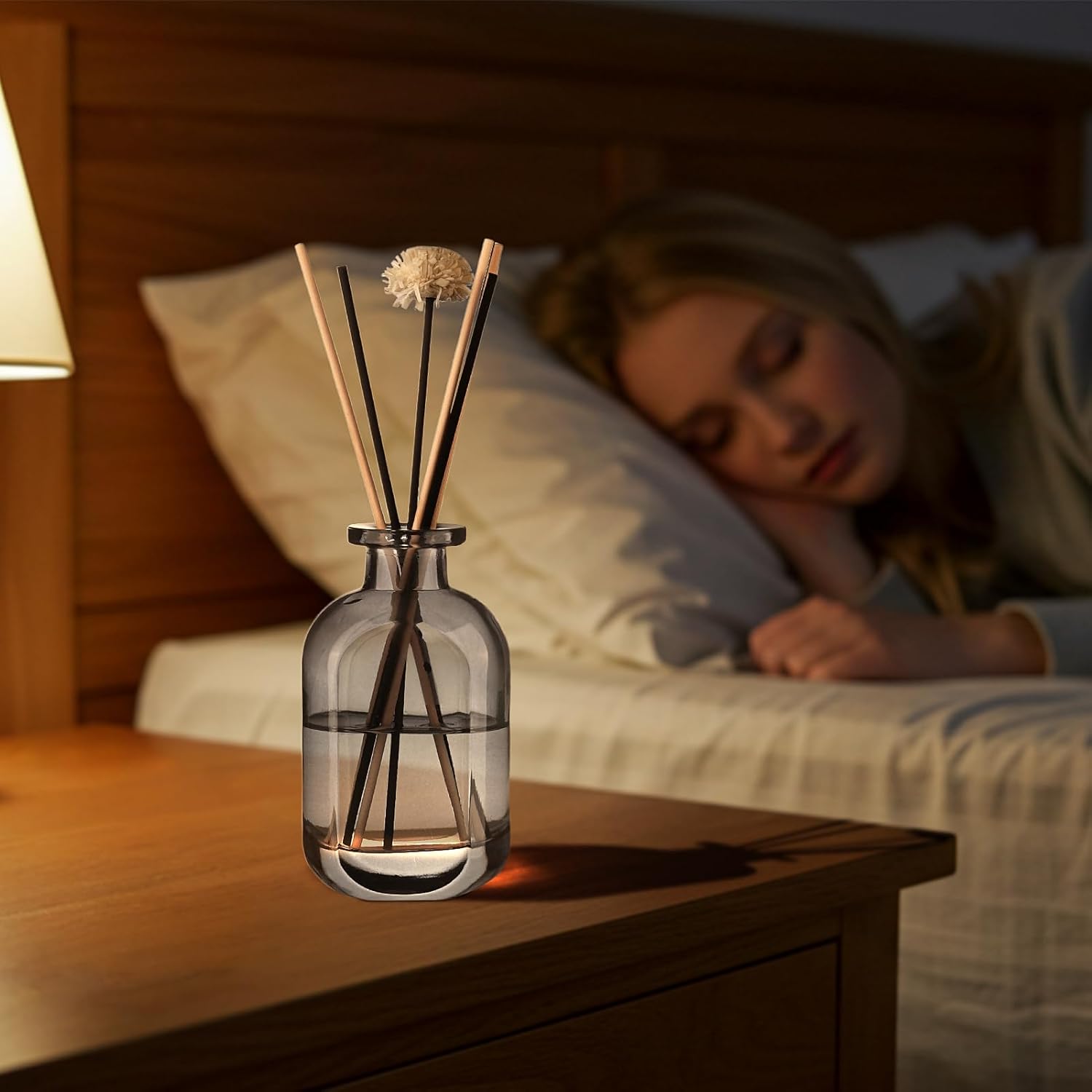 Glass Diffuser Bottles 2 Pack 5oz/150ml Reed Diffuser Bottle Empty Diffuser Bottle Refillable  Storage Container Reed Diffuser Sticks Bottles(Grey)