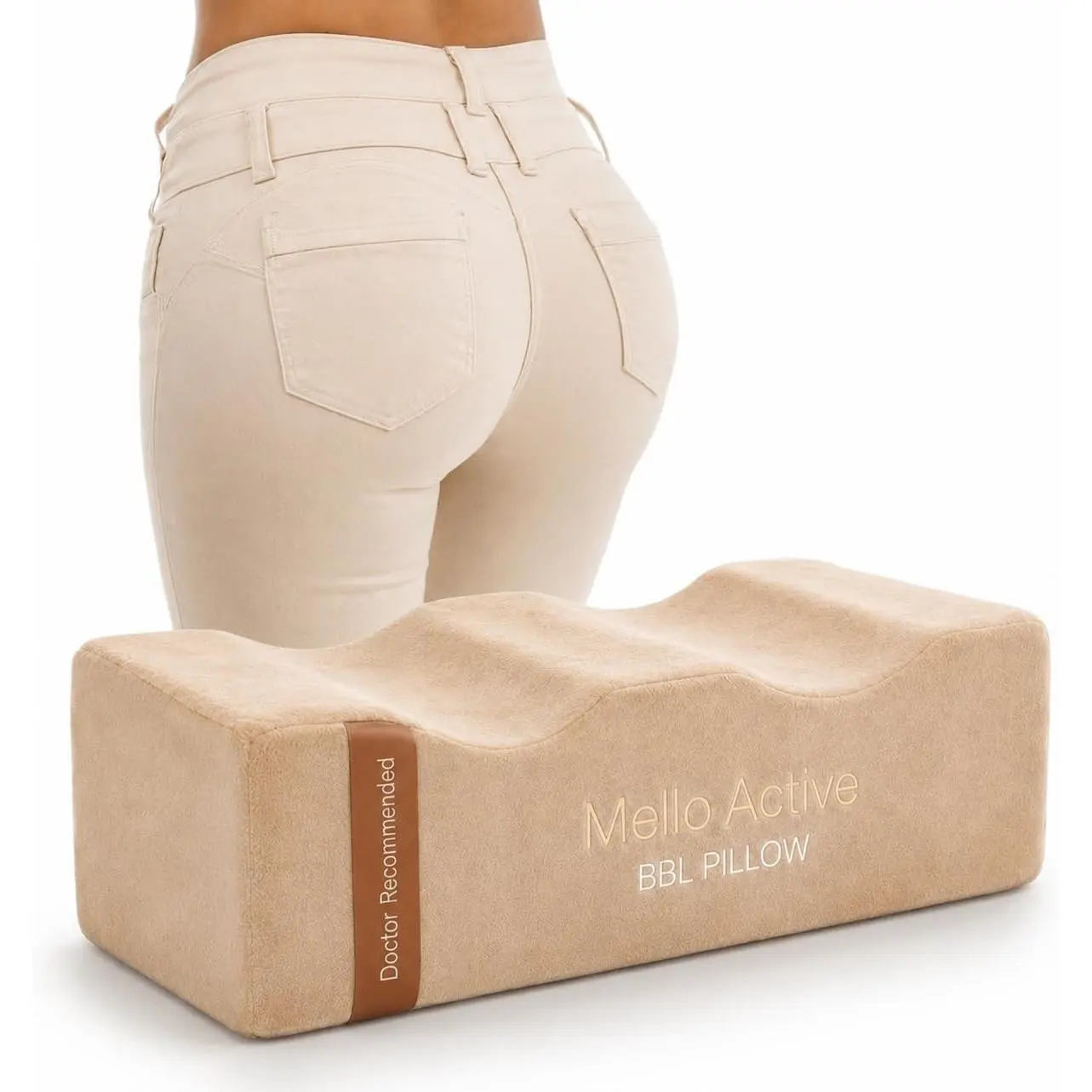 BBL Pillow After Surgery – Doctor-Recommended, Firm & Lightweight Sitting Cushion for Post-Op Recovery – for Home, Car & Office – & Stability Khaki