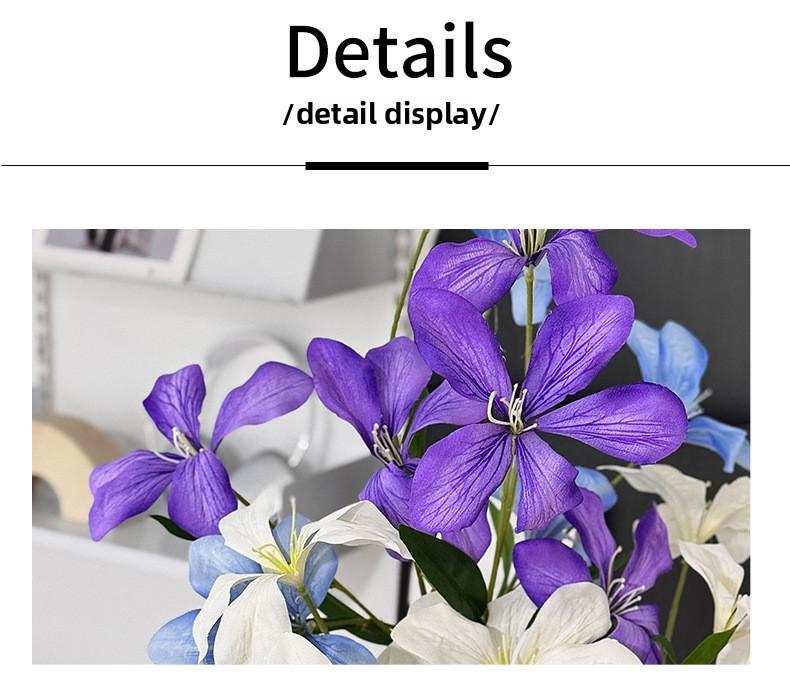Oil painting style flame orchid artificial flower home living room decoration wedding hall garden setting shop window decoration