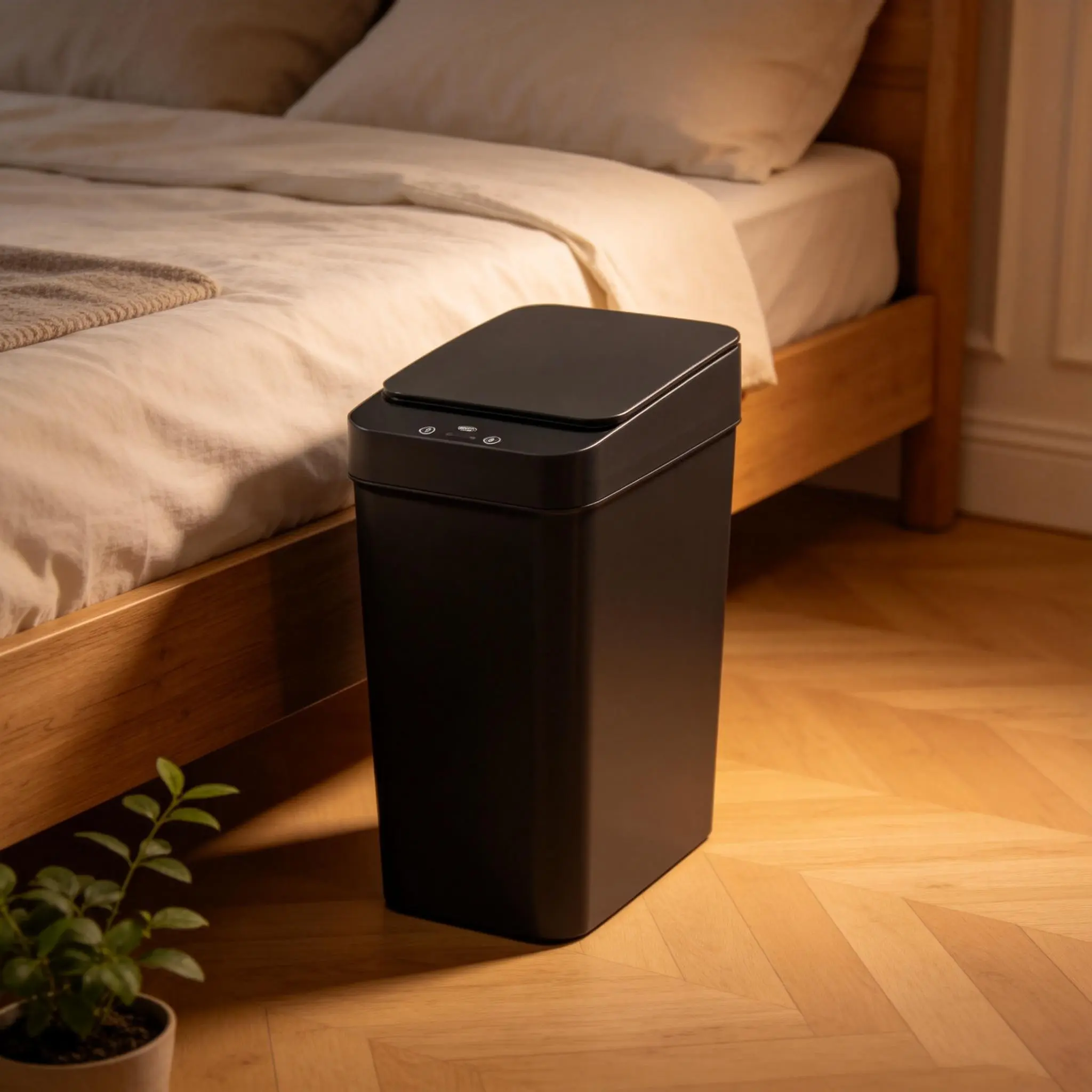 Smart Sensor Trash Can, Automatic Lid Opening, Home Use for Bathroom and Bedroom, Luxury Narrow Gap Design, Convenient and Stylish