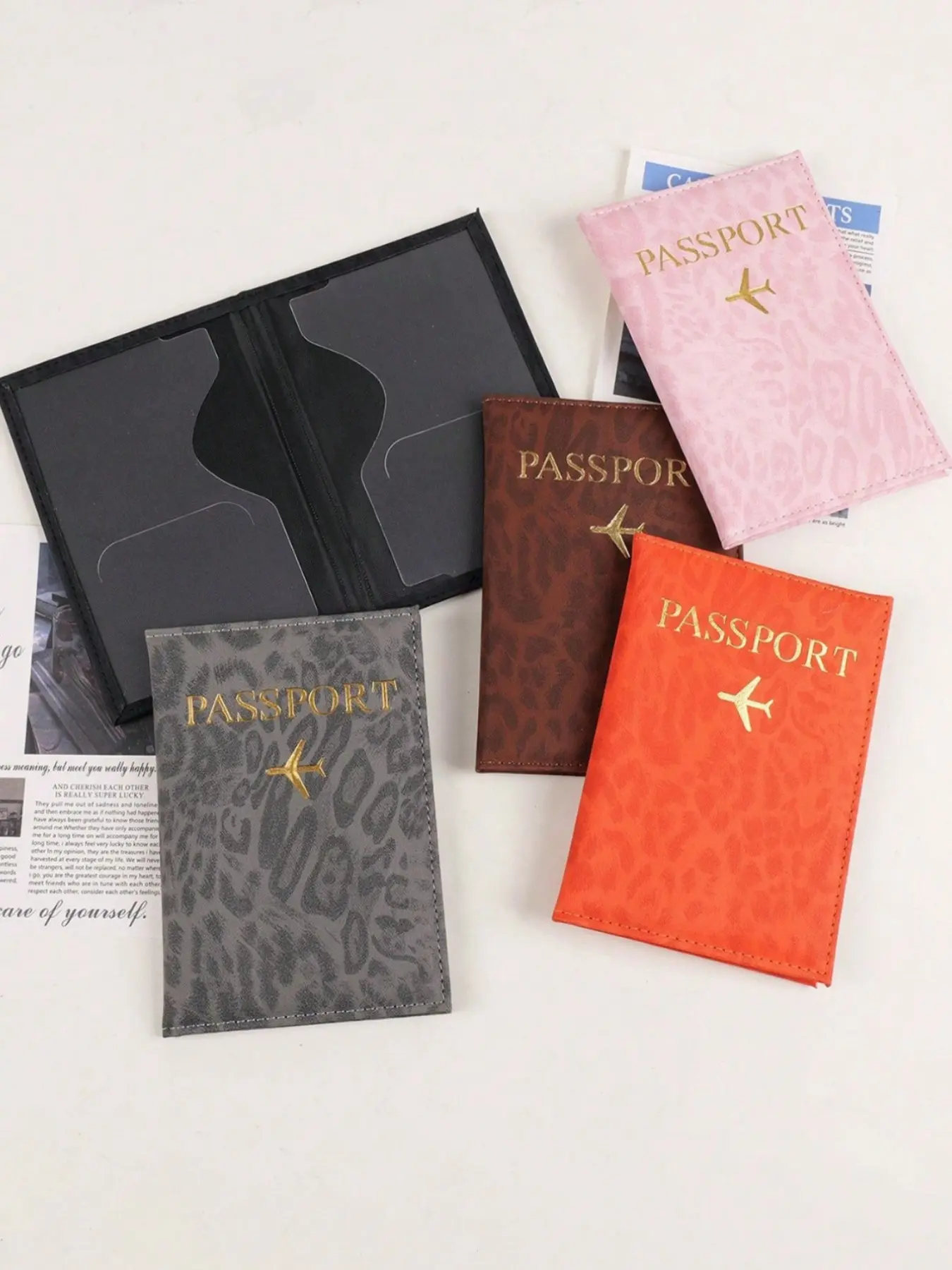 1pc Multifunctional Leopard Print Travel Passport Holder, Passport Cover, Credit Card Wallet, Passport Protector For Travel Lightweight Waterproof Portable Essential Travel Accessories Travel Essentials