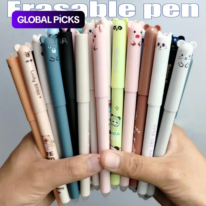30pcs Erasable Gel Pen Set: 20 Gel Pens and 10 Refills. Easy to Erase, Pens with Eraser, 0.35mm Medium Tip, Washable Grip, Funny Teacher Pens, Office Supplies, Stationery Gift, Back to School, Writing Stationery, Rollerball Pen Set #GLOBAL PICKS