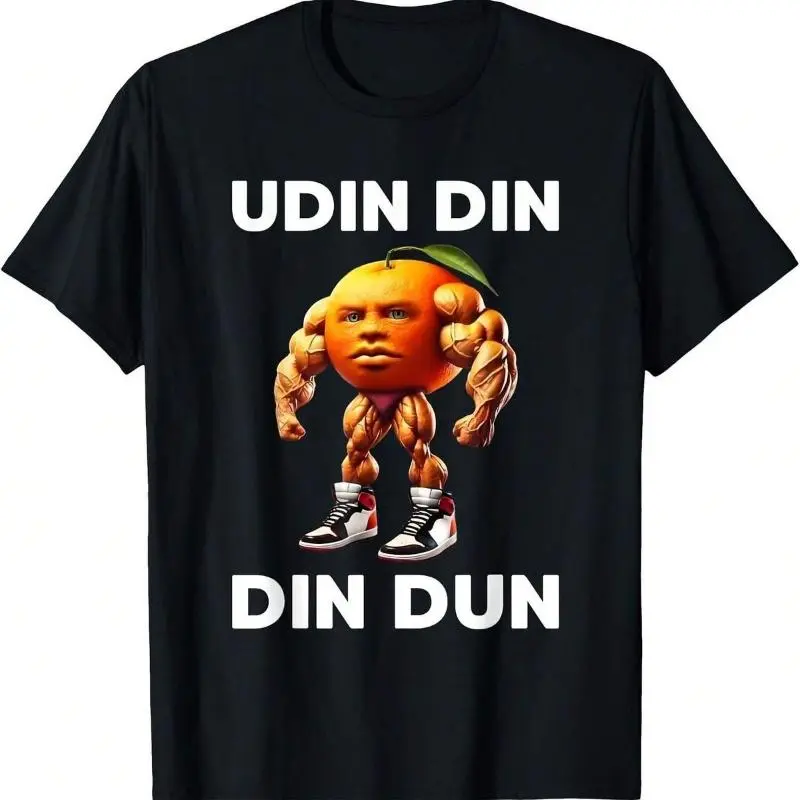 Men's Fitness Udin Din Din Dun Italian Brainrot Meme Udindindindun Orange T-Shirt Hoodie