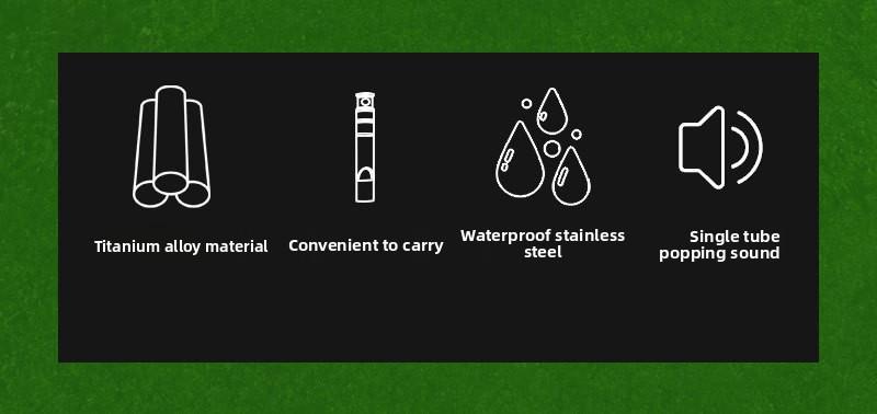 Outdoor survival titanium alloy popping whistle drill training competition mini portable camping equipment mountaineering emergency whistle