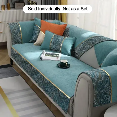 Luxury Chenille Sofa Cushion, Non-Slip Protective Cover, Couch Slipcover, Fashionable Living Room Decor, Durable All-Season Home Essential, Comfortable