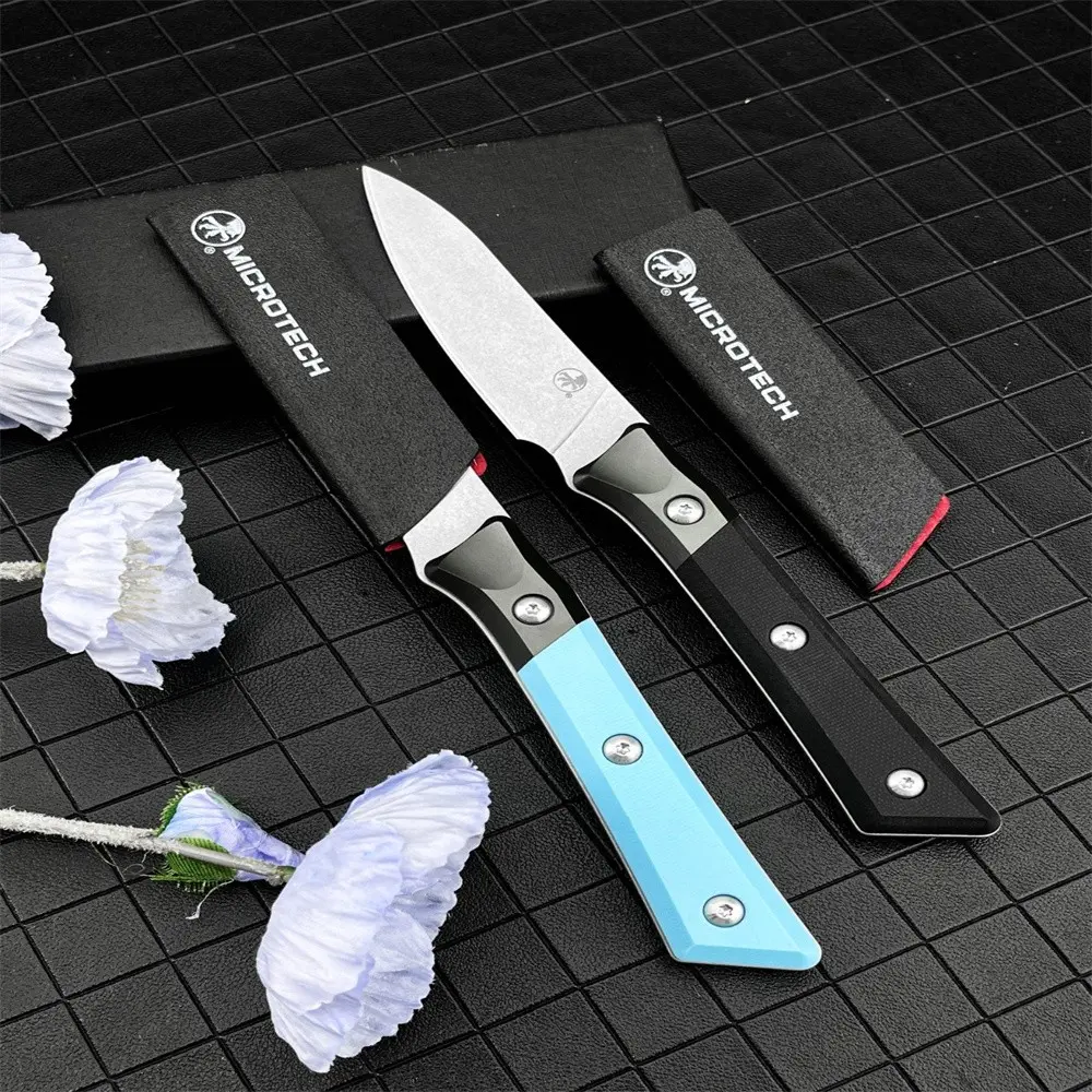Lightweight and portable kitchen knife, made of T6 aviation aluminum and G10 anti-slip handle. The 9Cr13Mov steel blade is sharp and durable. Suitable for Cooking, outdoor picnics, camping barbecues, and home meal serving.