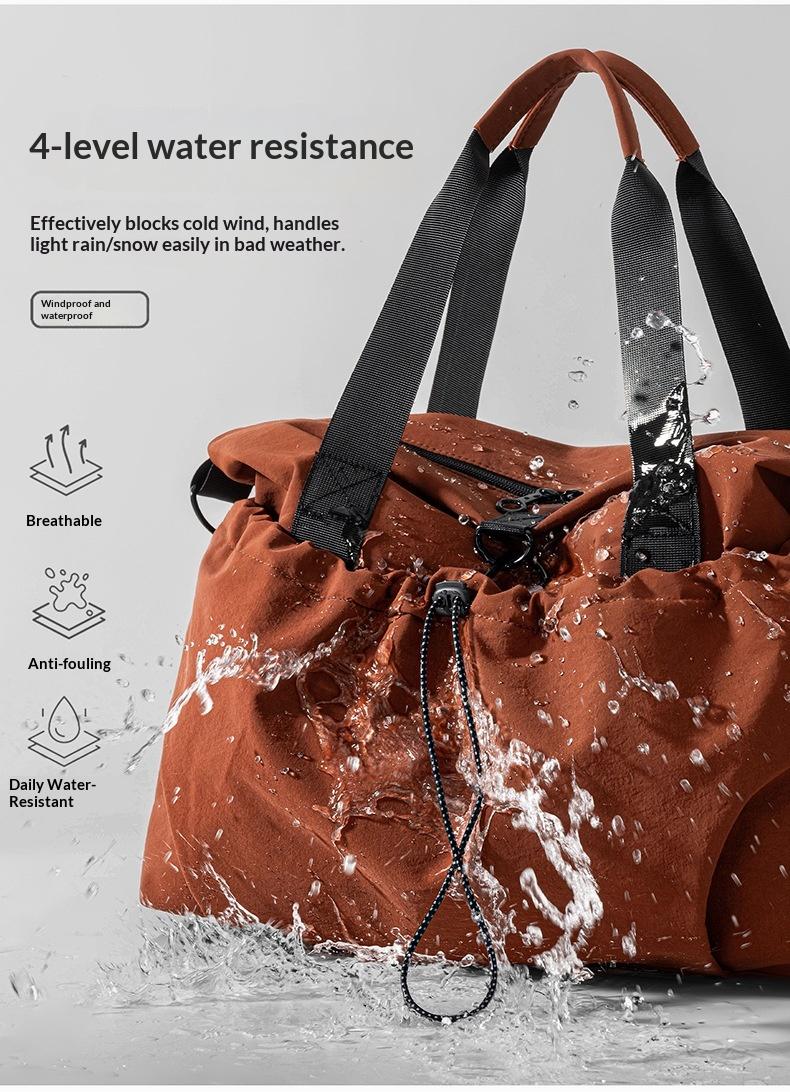 Dry Wet Separation Gym Bag Drawstring Design for Men Women Couples Expandable Casual Luggage Duffle Ideal for Short Trips Business Travel Yoga Swimming Workout Water Resistant Large Capacity Multi Compartment Lightweight Portable Sports Duffel with Shoe C