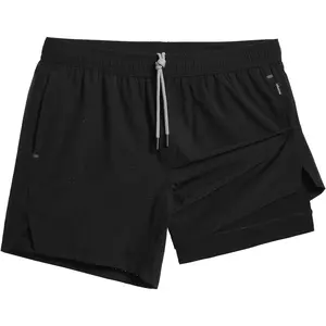 Mens Running Shorts with Compression Liner 5" Quick Dry Workout Shorts Anti-Chafe Gym Shorts 2 in 1 Athletic Shorts