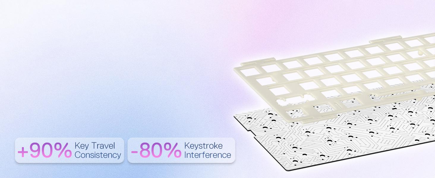 Redragon K709 PRO 65% Wireless Gasket RGB Gaming Keyboard, 68 Keys Hot-Swap Compact Mechanical Keyboard w/Free-Mod Socket, 5-Layer Noise Dampening & Round PBT Keycaps, Quiet Custom Linear Switch