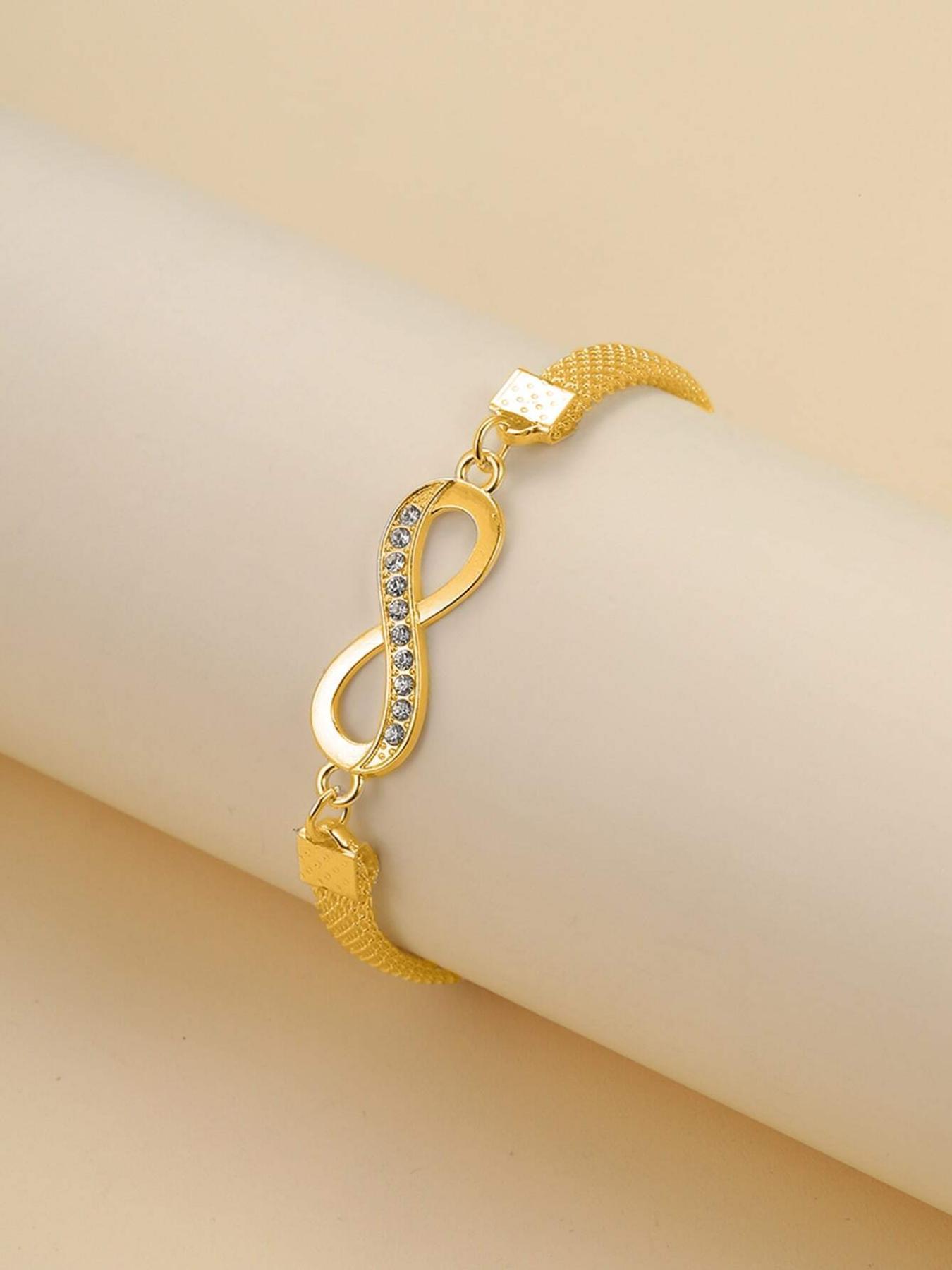 3pcs Women's Minimalist Elegant Heart Rhinestone Bangles Set, Pretty Bracelet, Bracelet Bundle, Fashion Accessories for Parties and Daily Wear, Versatile Elegant Jewelry Bracelet Set