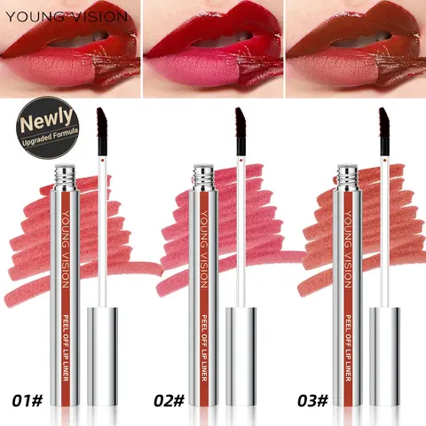 YOUNG VISION Lip Liner Pens Balm with Upgraded, Moisturizing Formula, 3 Counts/set Lip Liner Kit Defines Lips with Smooth, Precise Color Makeup Lipliner