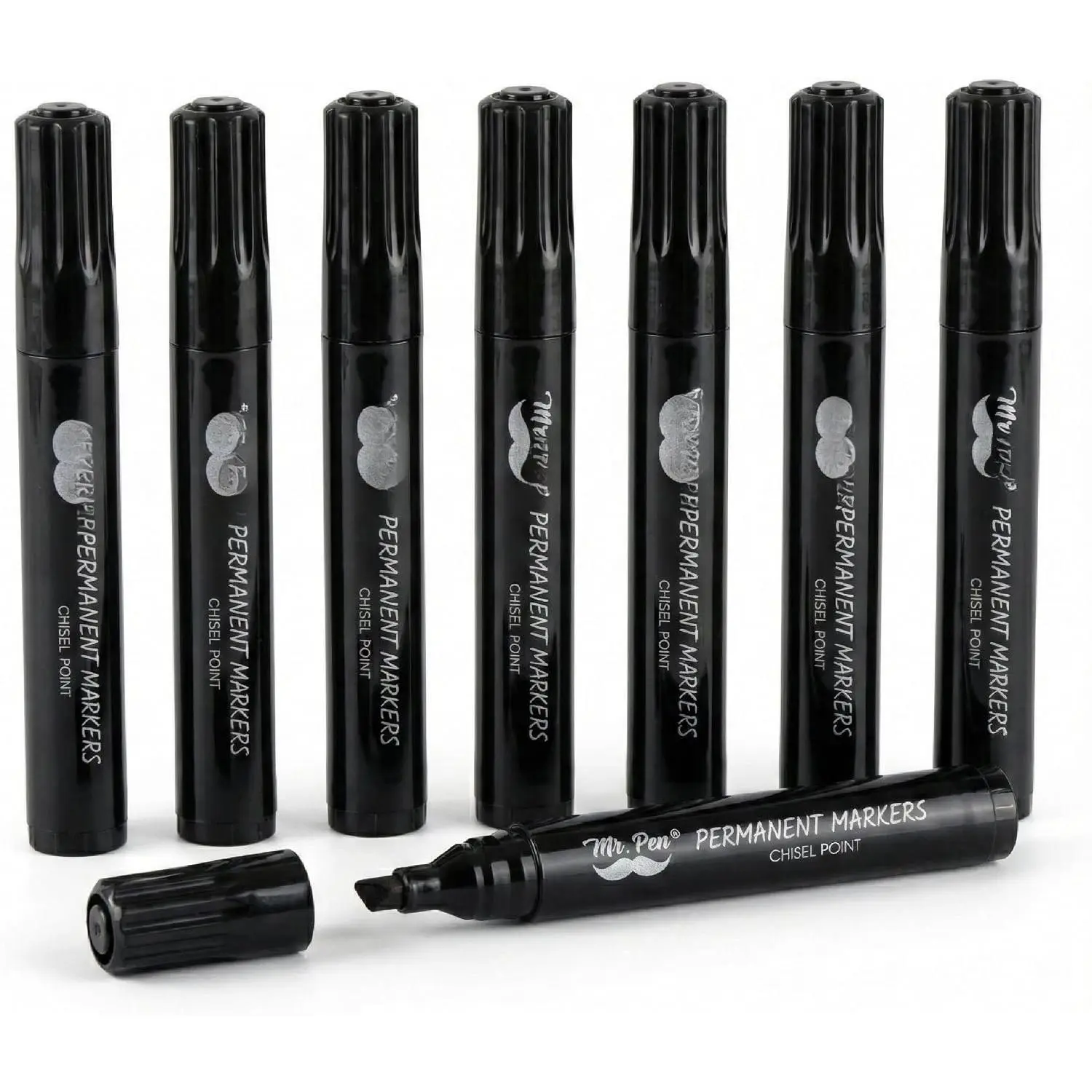 - Black Permanent Markers, 8 Pack, Thick Markers | Chisel Tip Permanent Marker Chisel Tip Black Marker
