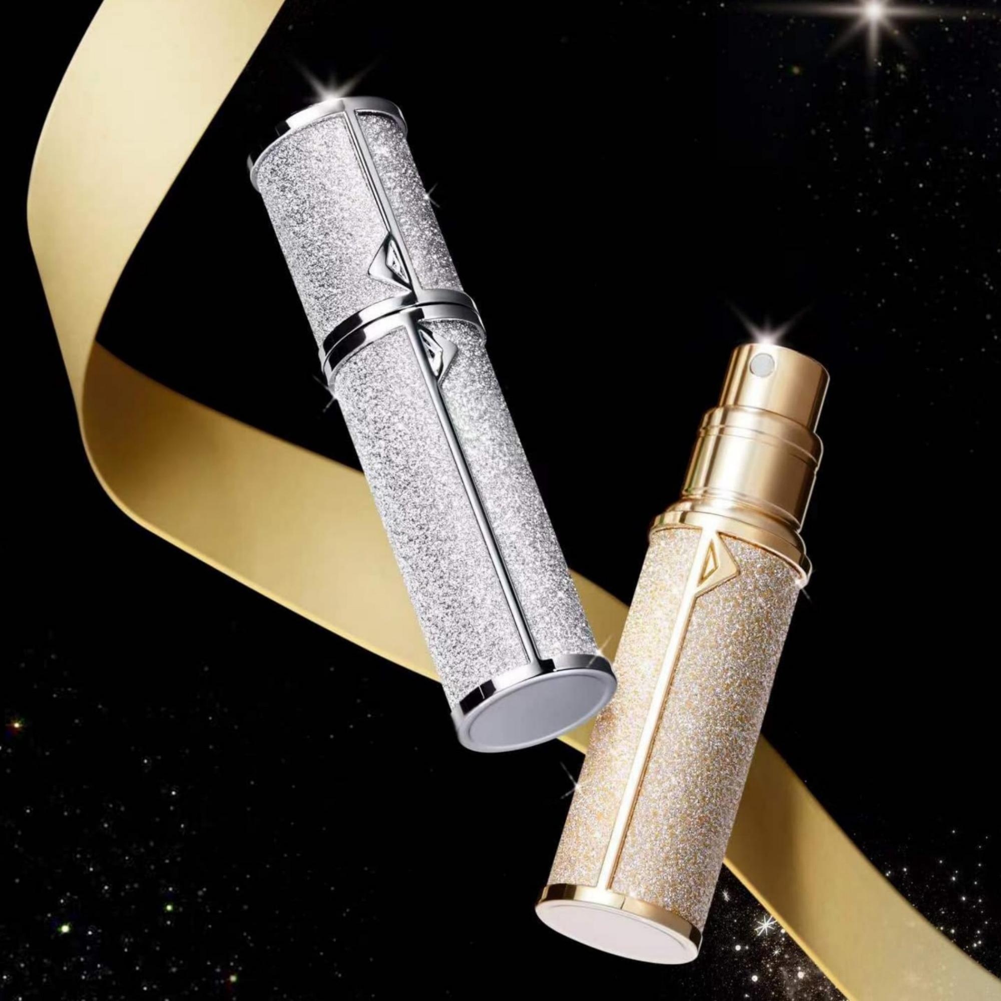 Pink Sparkling Travel Perfume Bottle, 1 Count Refillable Atomizer, Perfume Atomizer Bottle for Travel, Scent Sprayer Pump Fill Tool