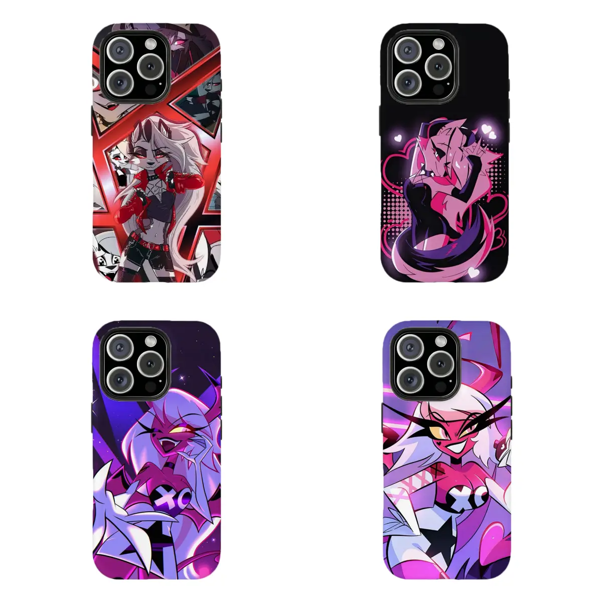 Gothic Y2K Helluva B0ss Anime Phone Case L00na and Ver0sika Mayday Phone Case Compatible for iPhone 17Promax 16 15 14 13 12 11 and for Samsung S21 S22 S23 S24 S25 S26 Gift for Fans Her Him