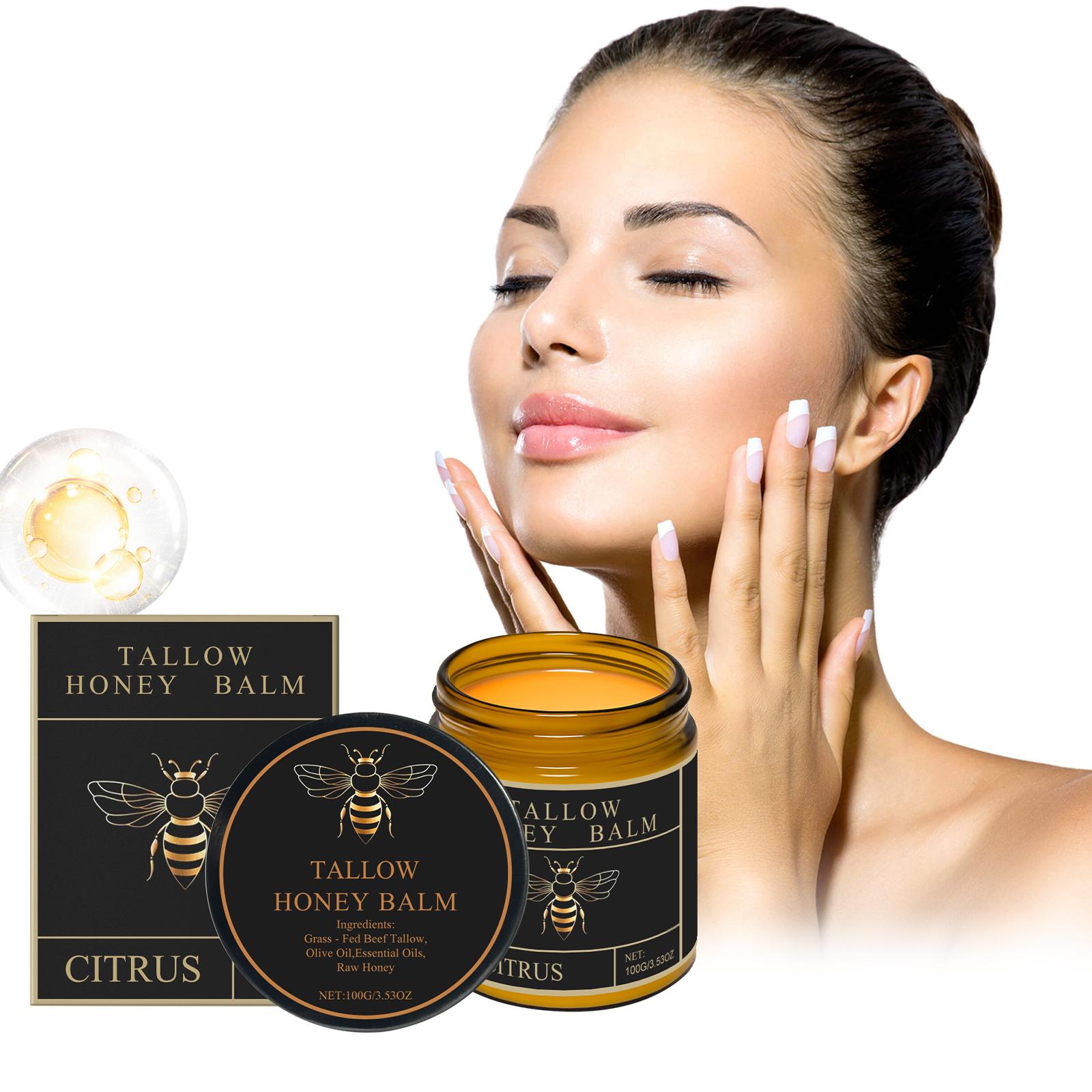 AMZ Honey Beef Fat Moisturizing Cream Nourishing Facial Skin Daily Gentle Care Skin Hydrating Citrus Flavor Moisturizing Cream