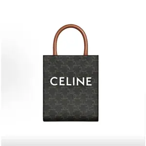 Pre-owned Celine Mini Vertical Cabas Triomphe Canvas Tote Bag