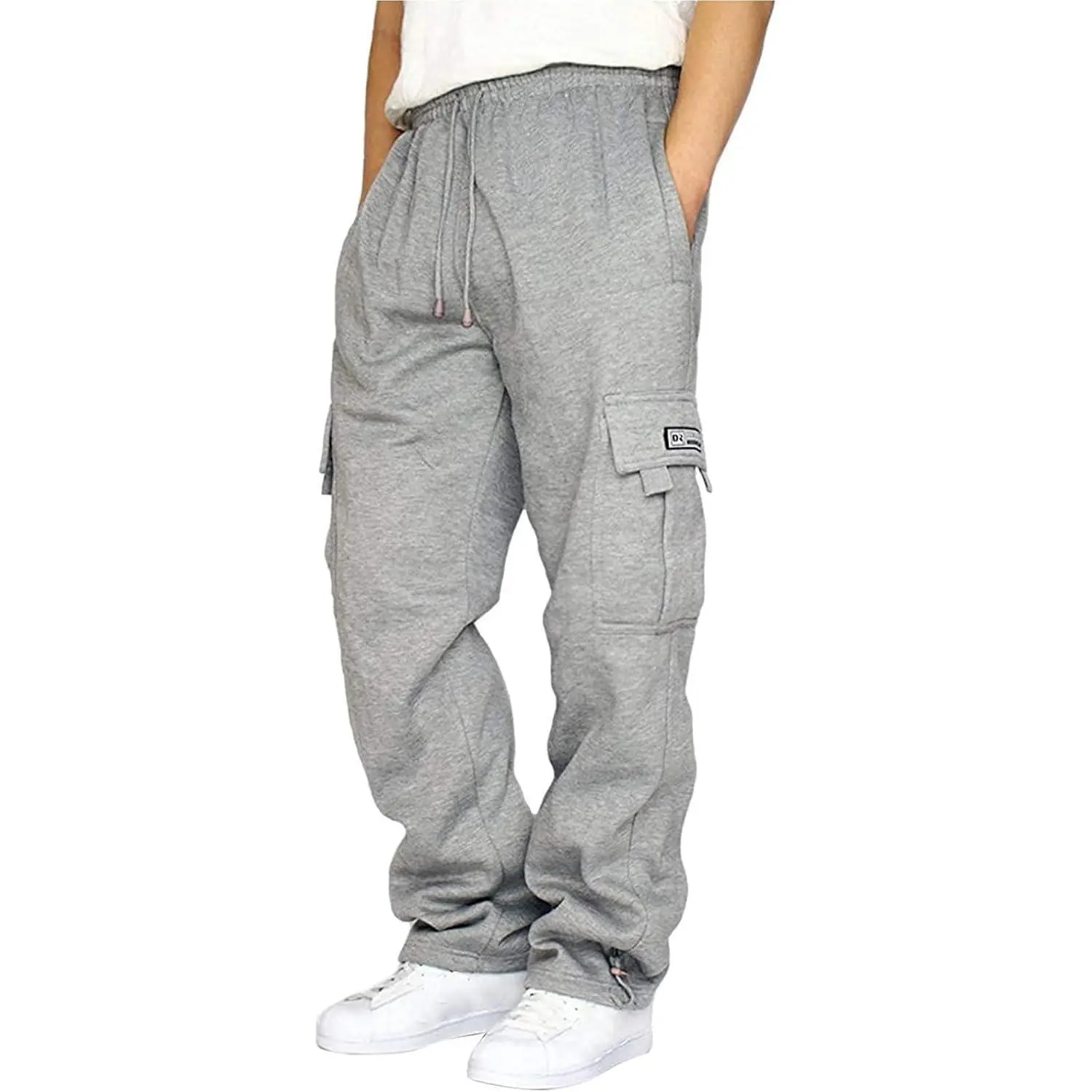 Men's Cargo Sweatpants Joggers Casual Pants with Pockets for Hiking Athletic Workout