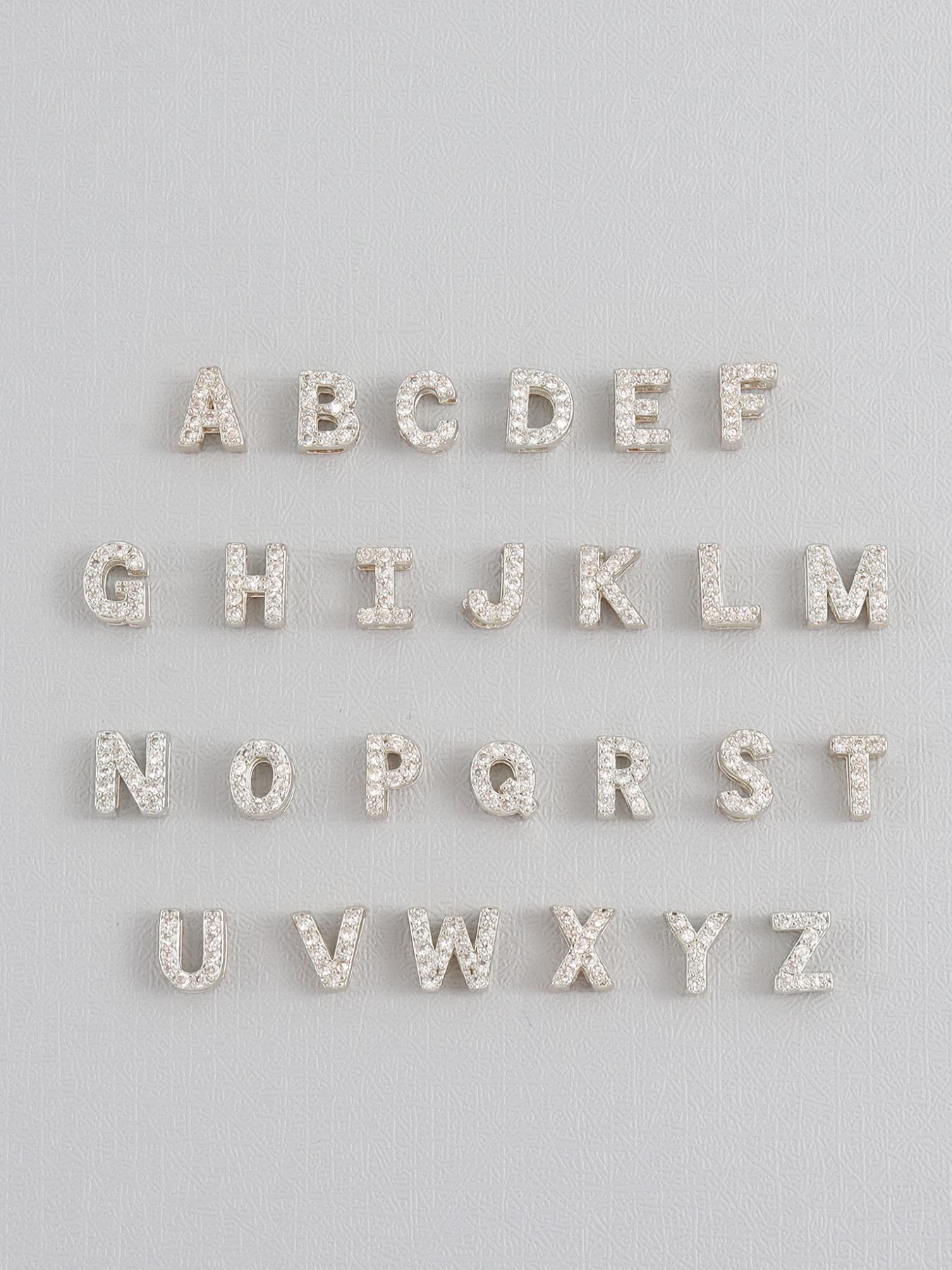 Bowknot Design Initial Bracelet, Rhinestone Decorated Link Bracelet for Women & Girls, Fashion Jewelry for Party, Daily Decor, Trendy All-match Jewelry for Gift, Personalized Jewelry